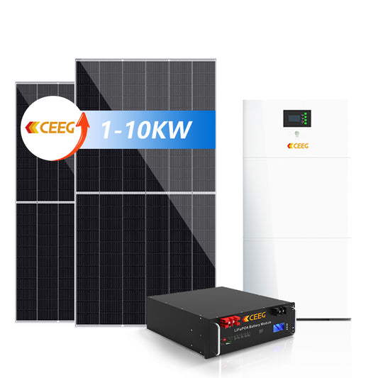 All In One Hybrid Solar Energy Systems 5kw 8kw 10kw LiFePO4 Lithium Battery Power Storage Systems With Hybrid Inverter For Home